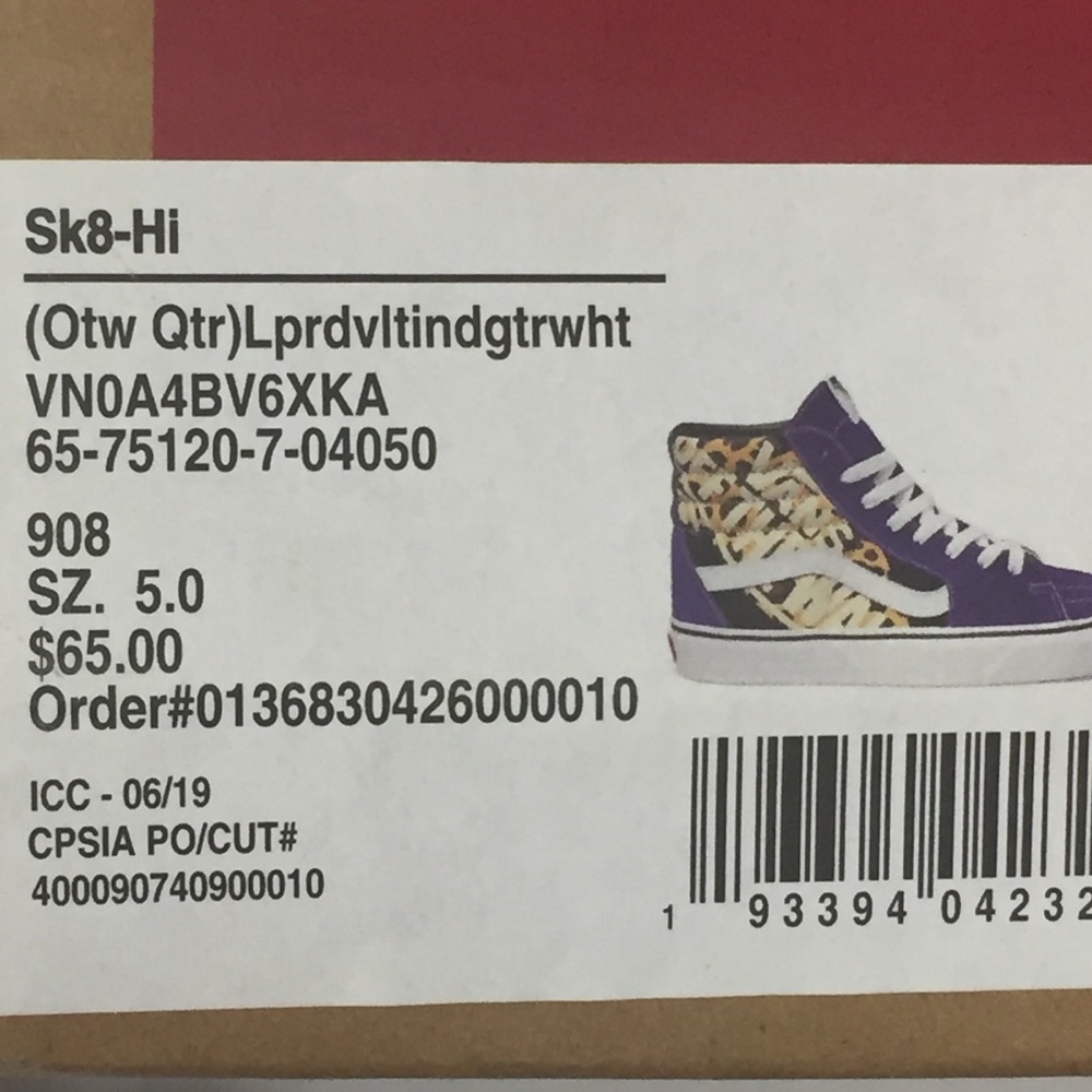 Vans Sk8 High-Cut Sneakers 6.5 Peanut ButterJelly. - Picture 9 of 9